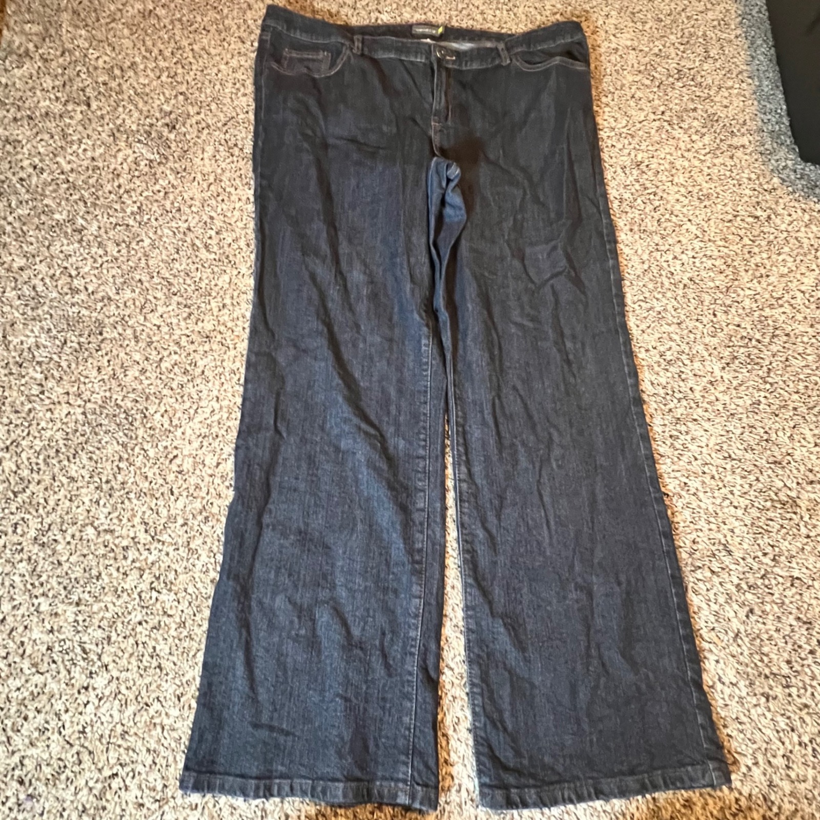 Venezia Womens Dark Wash Stretch Bootcut Jeans Plus Size 5 Average Indigo Denim